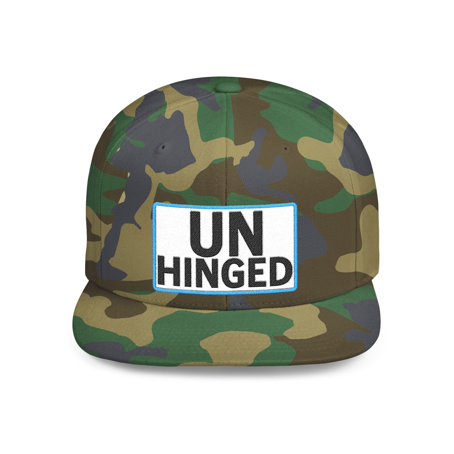 UNHINGED Embroidered Snapback Hat | Funny Statement Cap | Bold Streetwear Flat Bill | Dark Humor Gift