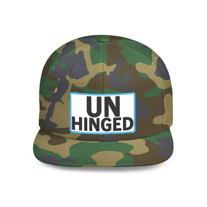 UNHINGED Embroidered Snapback Hat | Funny Statement Cap | Bold Streetwear Flat Bill | Dark Humor Gift