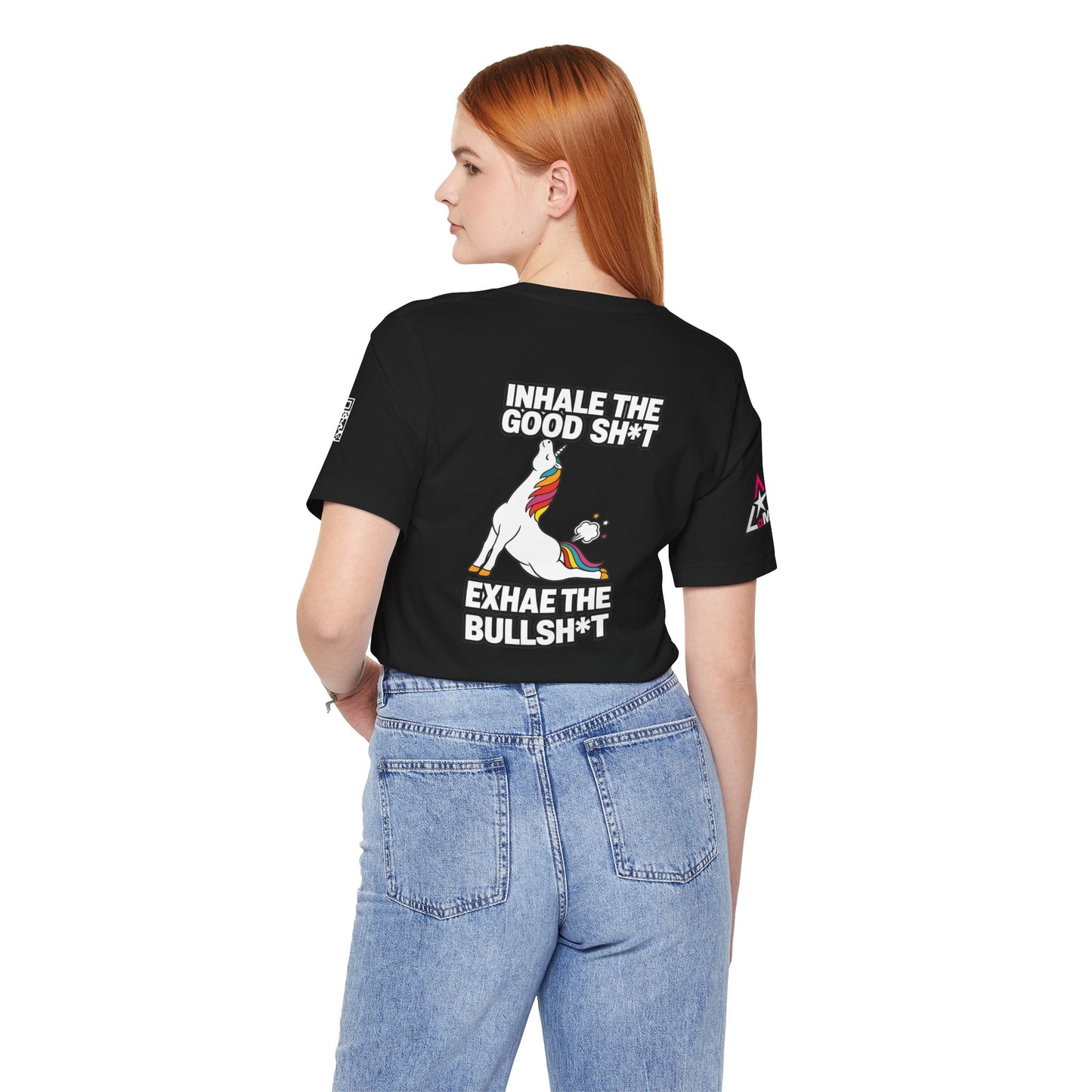 Inhale the Good Shit, Exhale the Bullshit – Funny Unicorn Graphic Tee