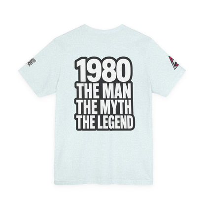 1980 The Man The Myth The Legend Graphic T-Shirt | 1980 Birthday Tee | Vintage Legend Shirt