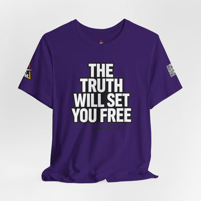 The Truth Will Set You Free Graphic T-Shirt | John 8:32 Christian Tee | Faith Streetwear Shirt