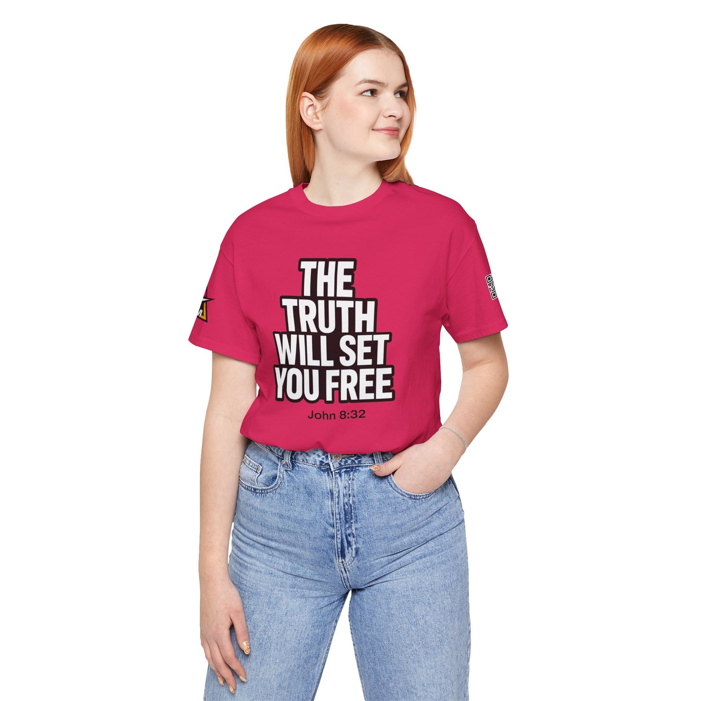 The Truth Will Set You Free Graphic T-Shirt | John 8:32 Christian Tee | Faith Streetwear Shirt