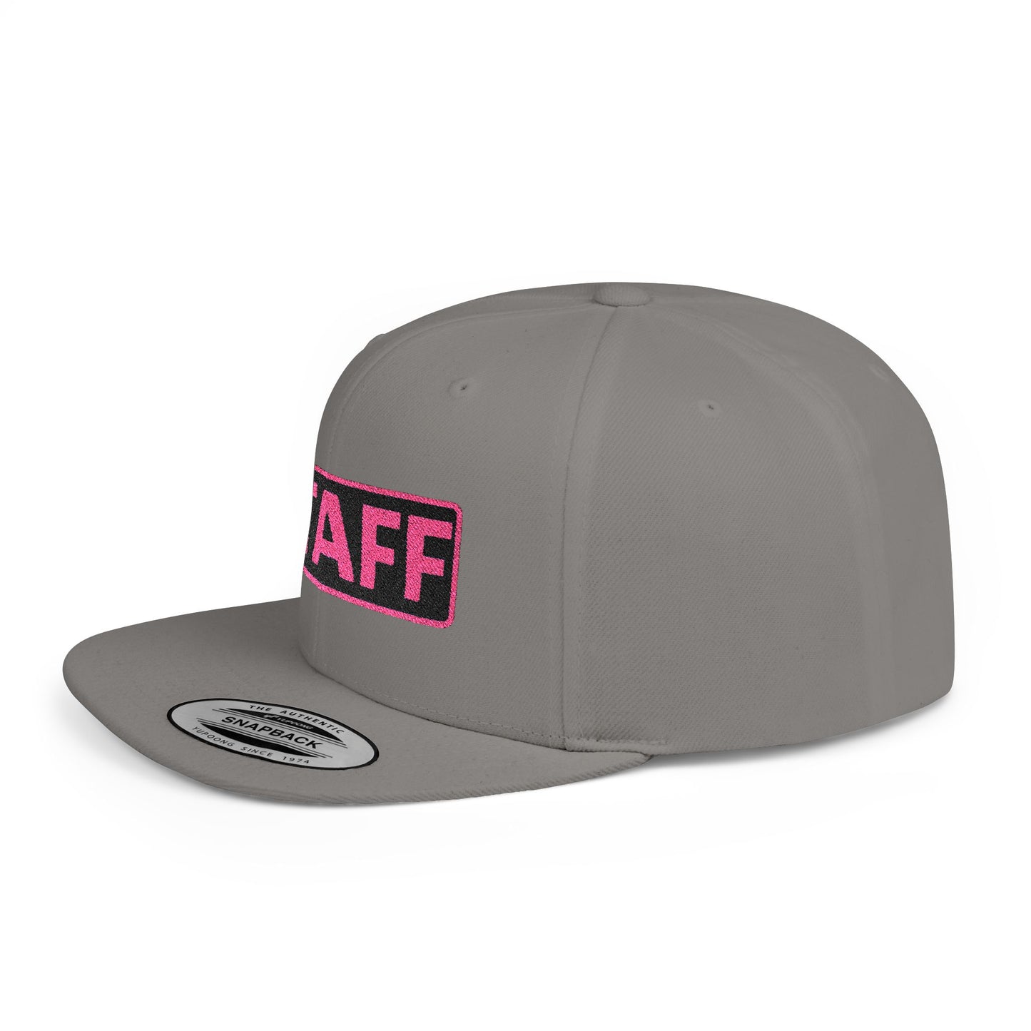STAFF Embroidered Snapback Hat | Funny Event Crew Cap | Minimalist Streetwear Hat | Festival & Team Uniform Cap