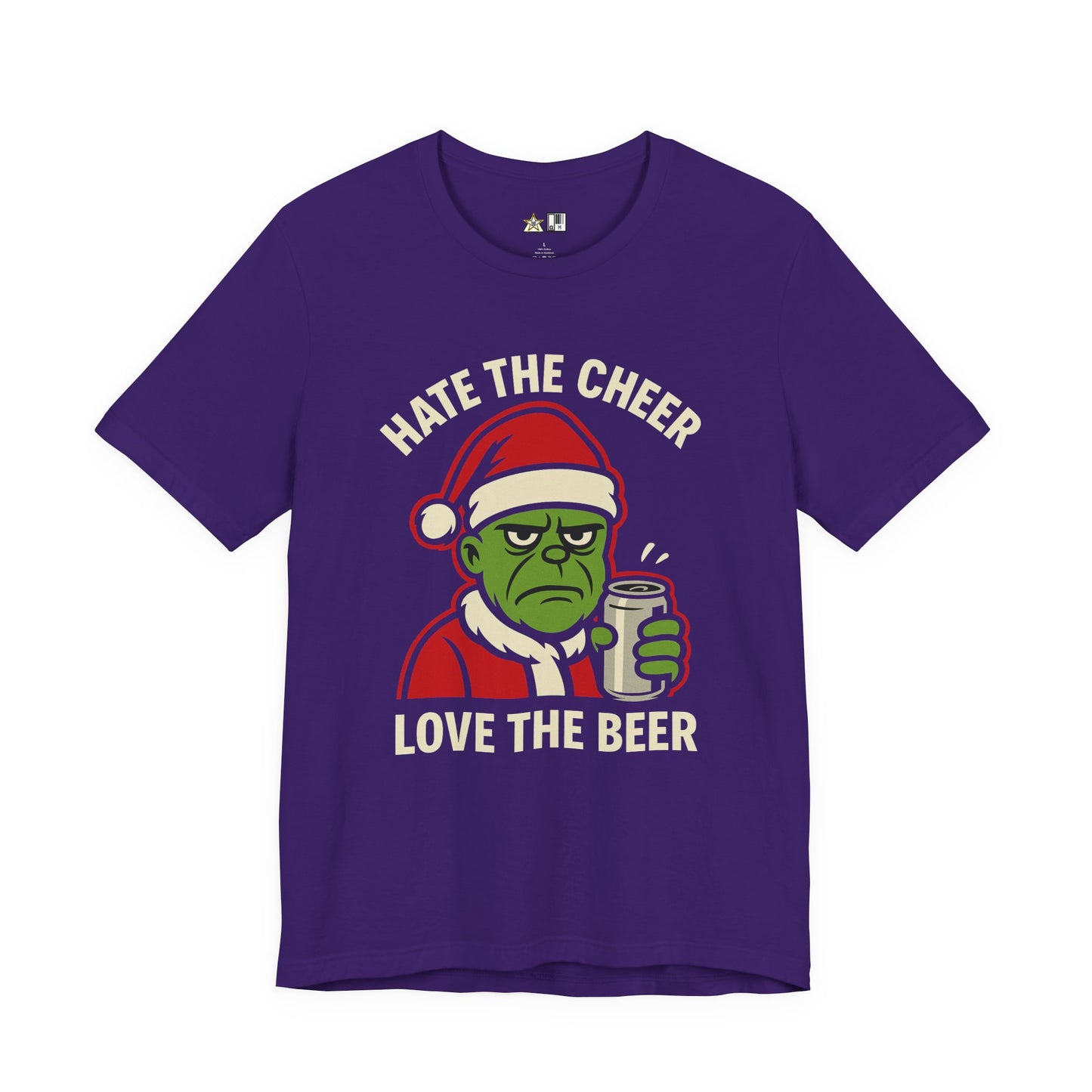 Hate the Cheer Love the Beer – Unisex Bold Holiday Graphic Tee