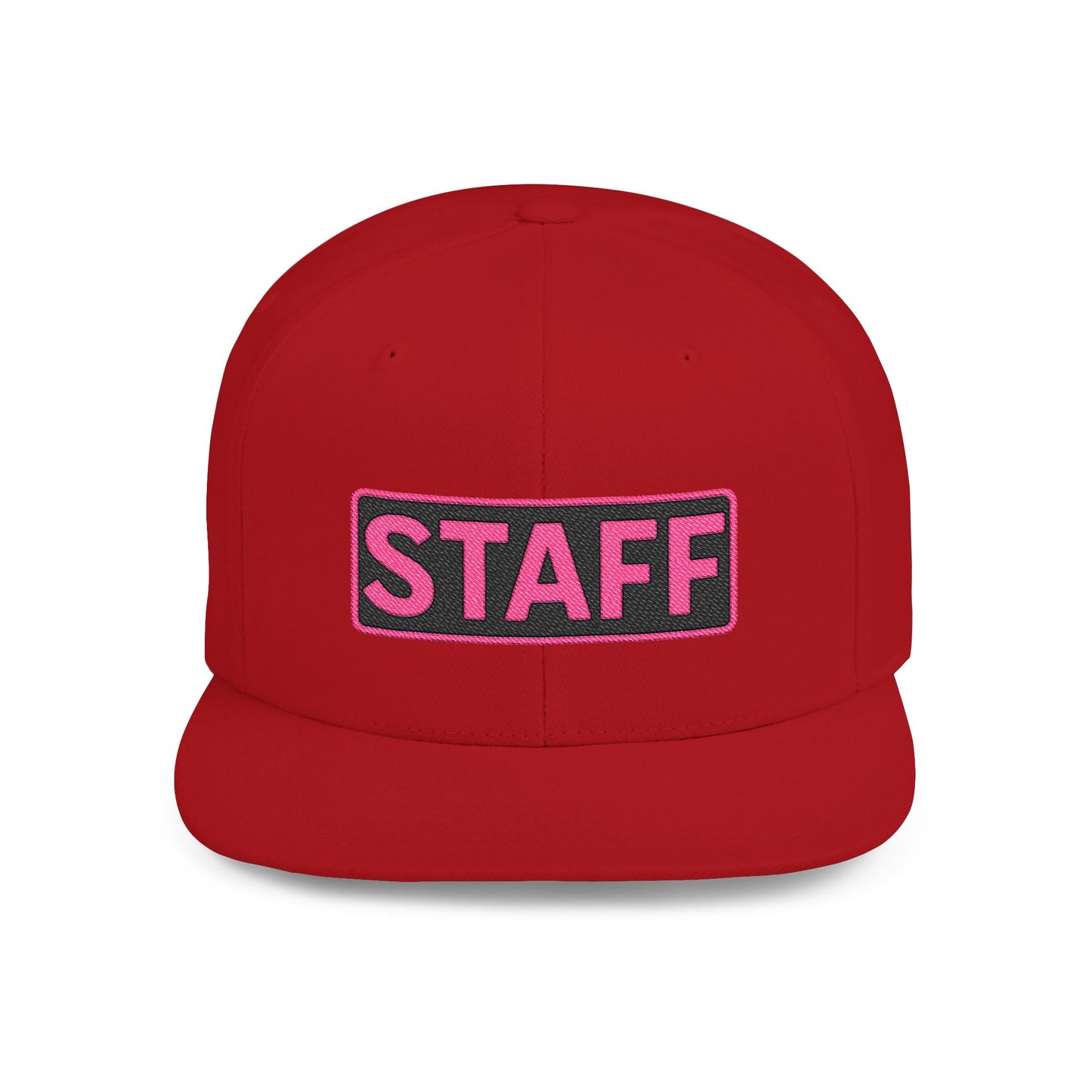 STAFF Embroidered Snapback Hat | Funny Event Crew Cap | Minimalist Streetwear Hat | Festival & Team Uniform Cap
