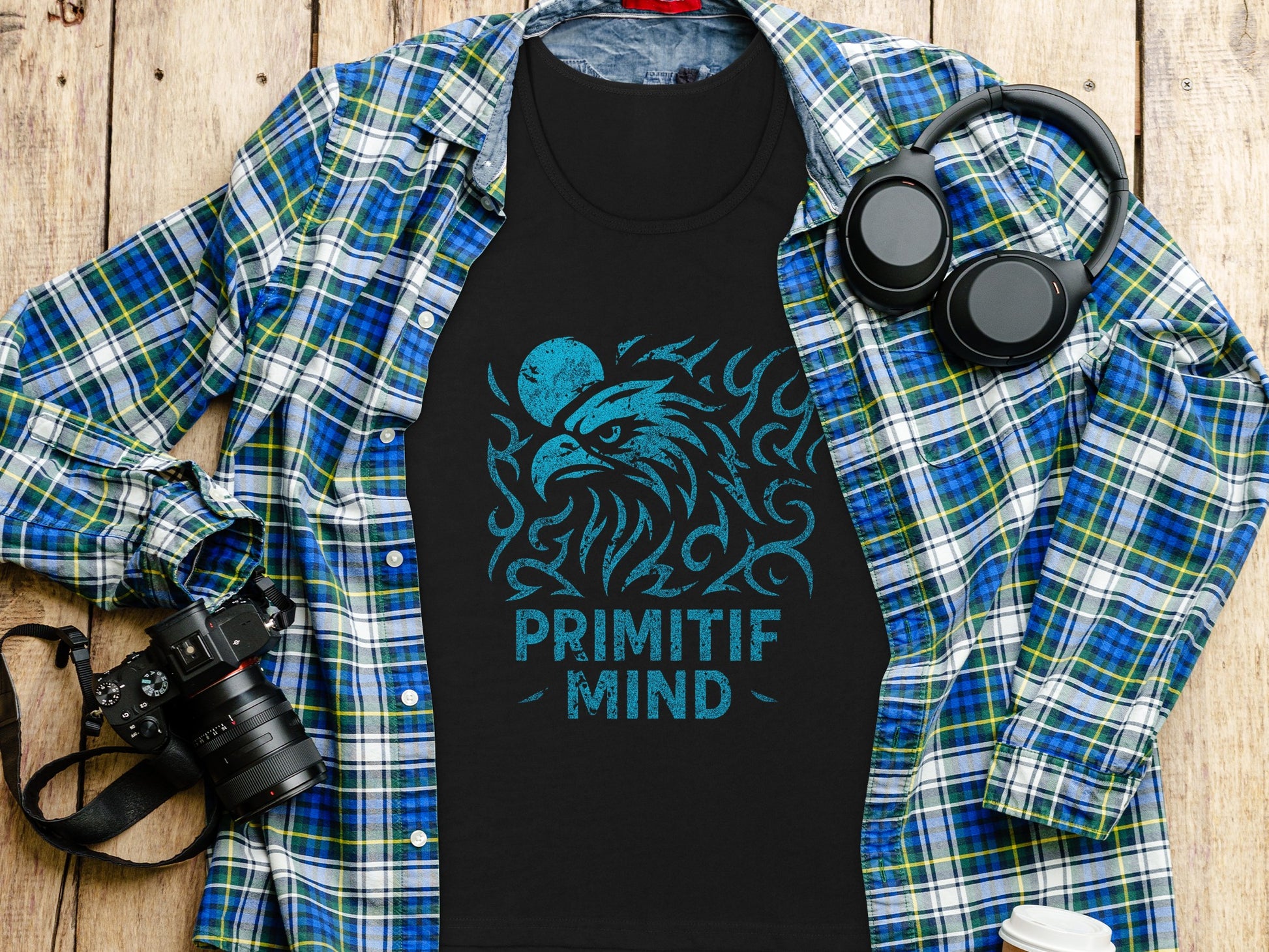 Primitif Mind Graphic Tee With Intricate Eagle Product