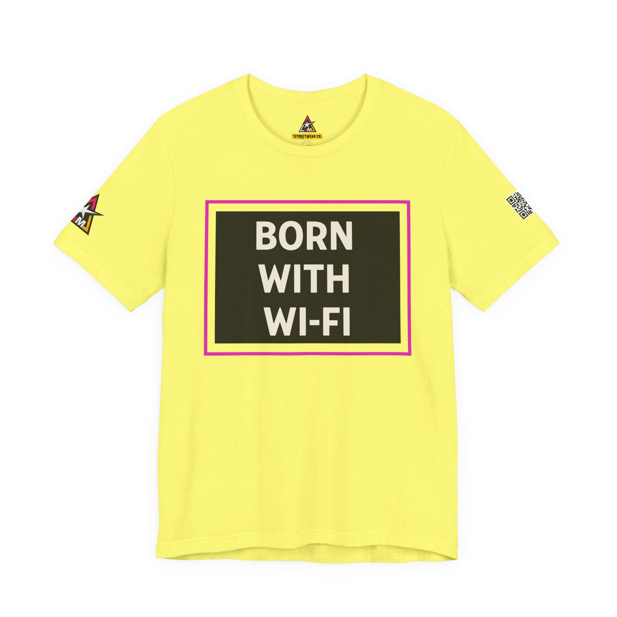 BORN WITH WI-FI | Funny Millennial Graphic Tee | Tech Humor Streetwear