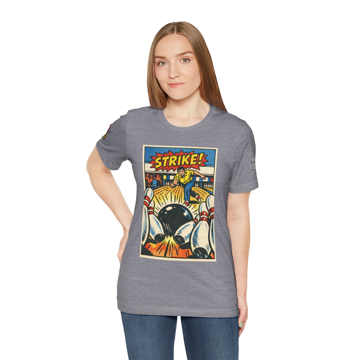 Strike Graphic T-Shirt | Bowling Streetwear Tee | Retro Bowling Shirt  STRIKE.