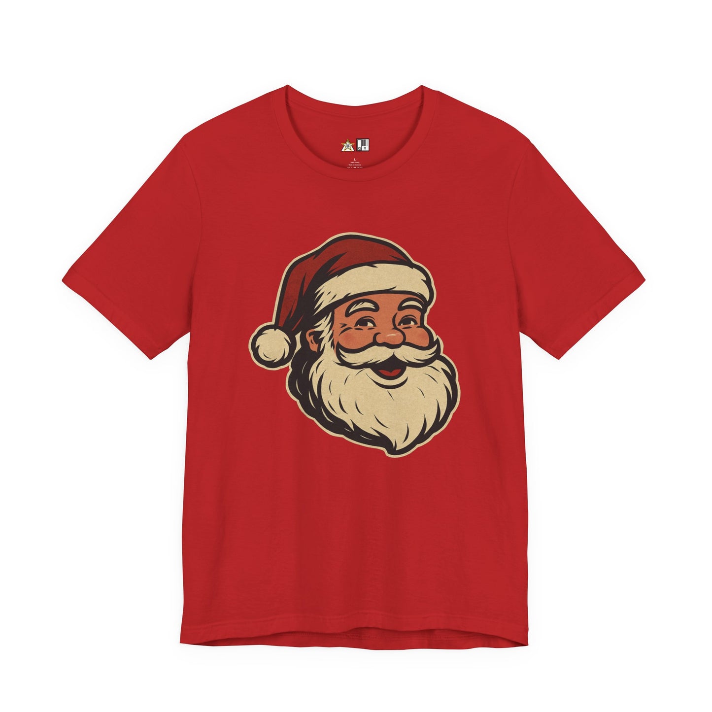 Classic Santa Smile – Vintage Unisex Christmas Graphic T-Shirt