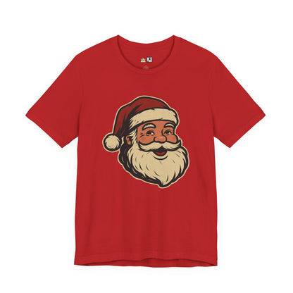 Classic Santa Smile – Vintage Unisex Christmas Graphic T-Shirt