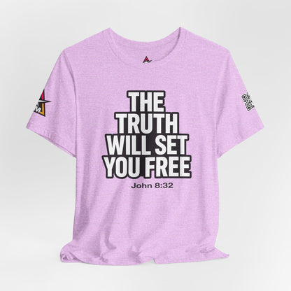 The Truth Will Set You Free Graphic T-Shirt | John 8:32 Bible Verse Tee | Christian Streetwear