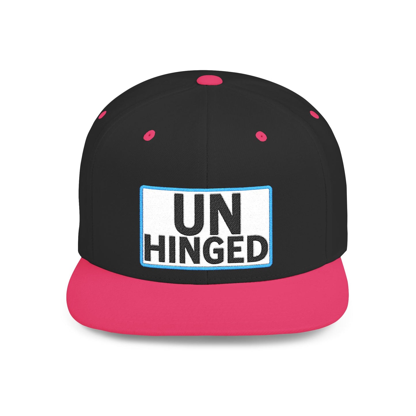 UNHINGED Embroidered Snapback Hat | Funny Statement Cap | Bold Streetwear Flat Bill | Dark Humor Gift
