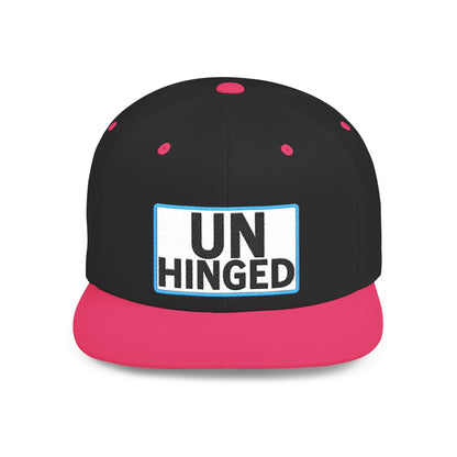 UNHINGED Embroidered Snapback Hat | Funny Statement Cap | Bold Streetwear Flat Bill | Dark Humor Gift