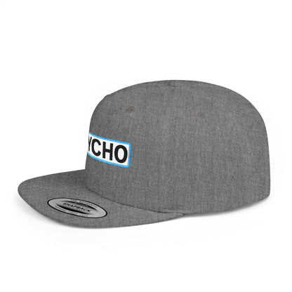 PSYCHO Embroidered Snapback Hat | Funny Statement Cap | Bold Streetwear Flat Bill | Conversation Starter Gift