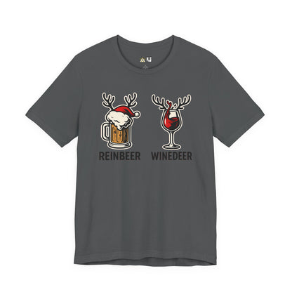 Reinbeer vs Winedeer – Unisex Bold Holiday Graphic Tee