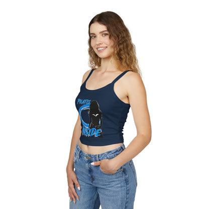 PILATES INSIDE | Funny Fitness Graphic Spaghetti Strap Tank Top | Pilates Lifestyle Streetwear