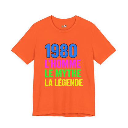 Born a Legend Since 1980 (editable French)– Unisex Streetwear Graphic Tee