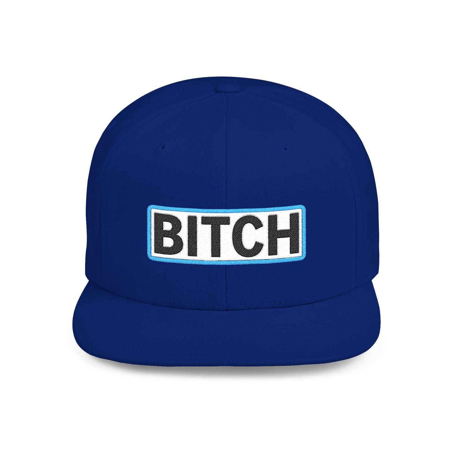 BITCH Embroidered Snapback Hat | Funny Statement Cap | Bold Streetwear Flat Bill | Conversation Starter Gift