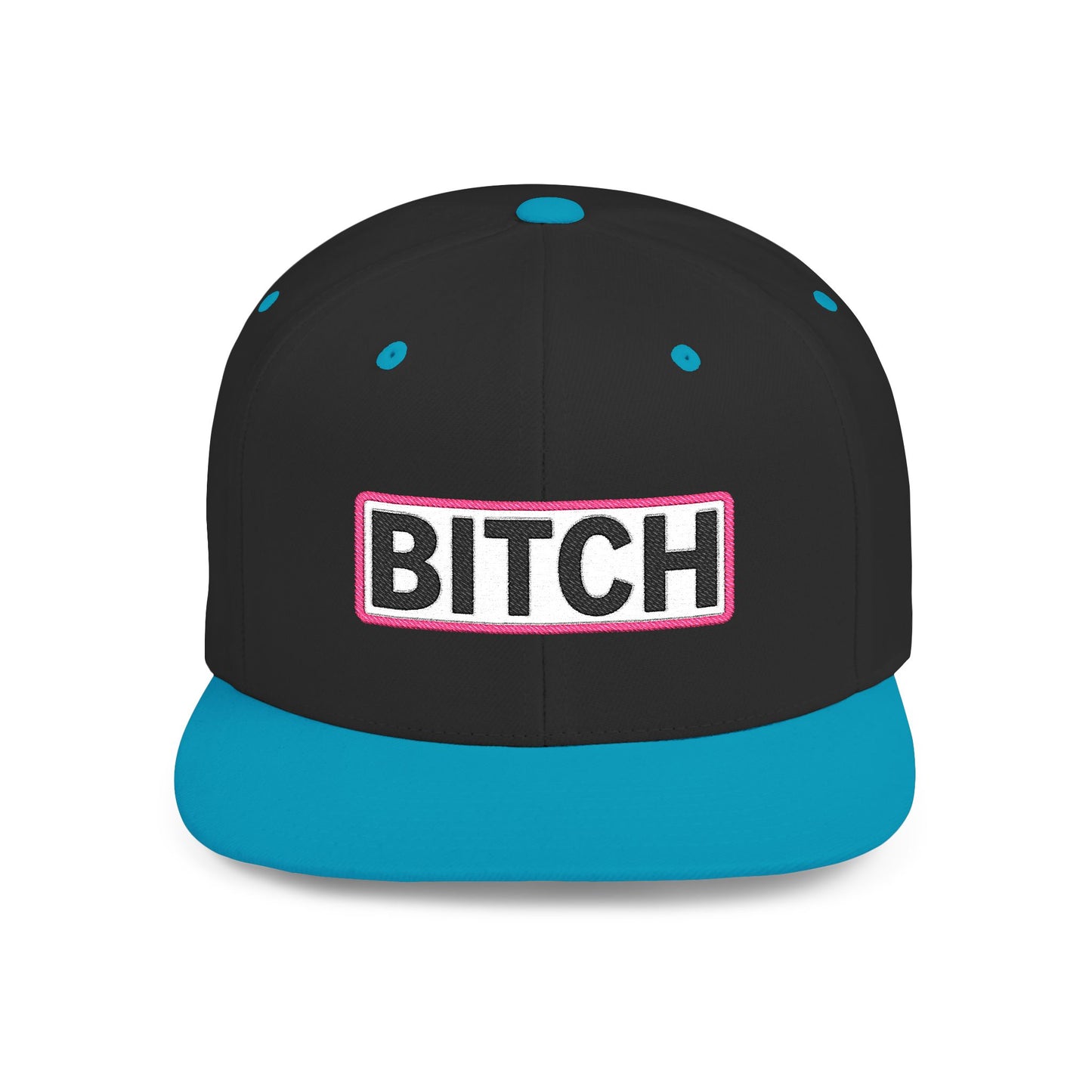 BITCH Embroidered Snapback Hat | Funny Statement Cap | Bold Streetwear Flat Bill | Conversation Starter Gift
