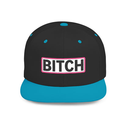BITCH Embroidered Snapback Hat | Funny Statement Cap | Bold Streetwear Flat Bill | Conversation Starter Gift