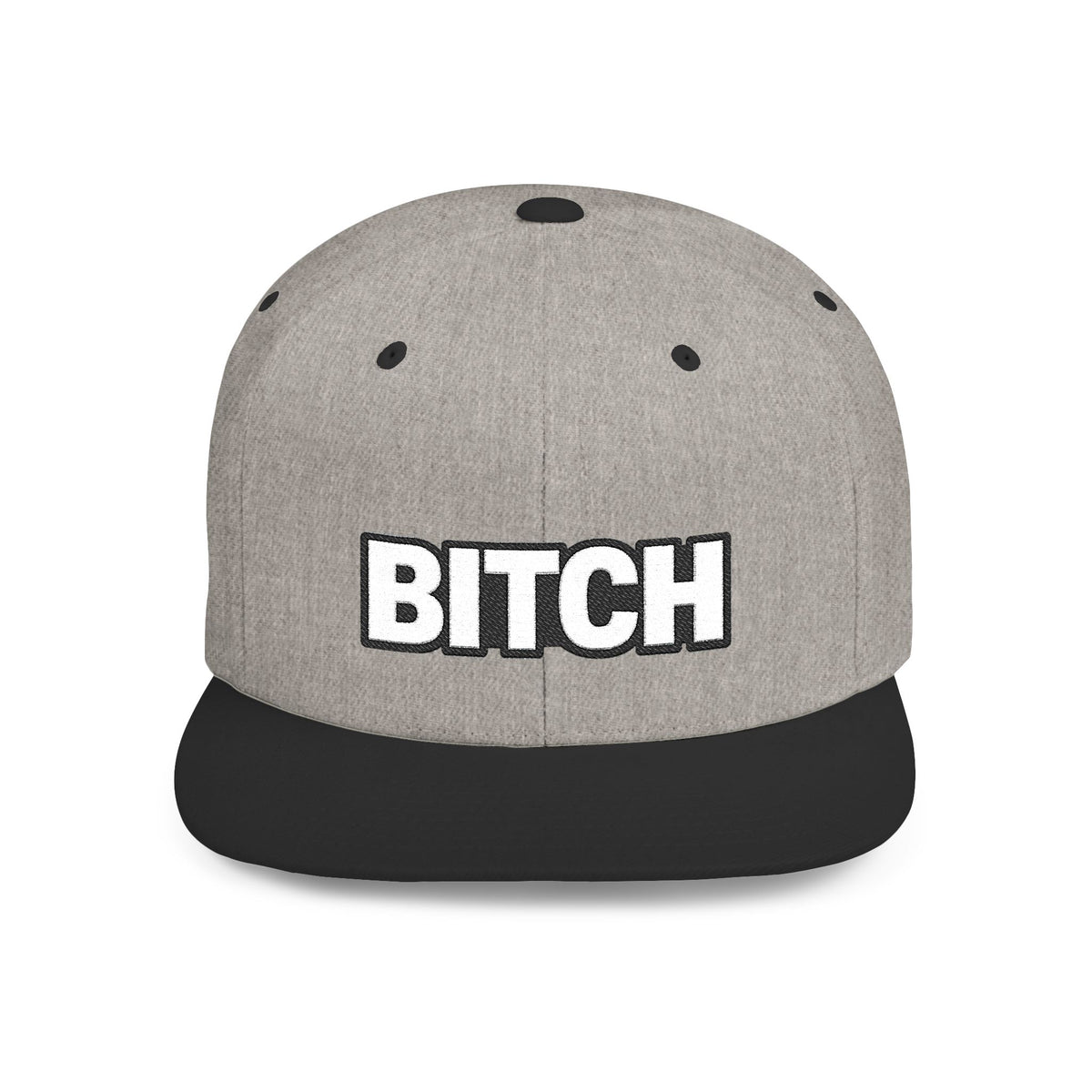 BITCH Embroidered Snapback Hat | Funny Statement Cap | Bold Streetwear Flat Bill | Conversation Starter Gift