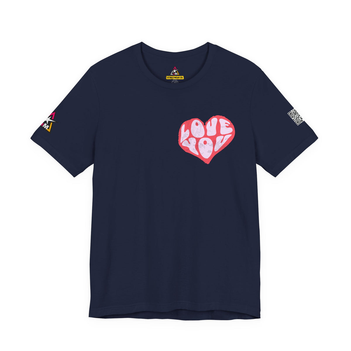 Love You Graphic T-Shirt | Heart Graphic Tee | Cute Retro Streetwear Shirt