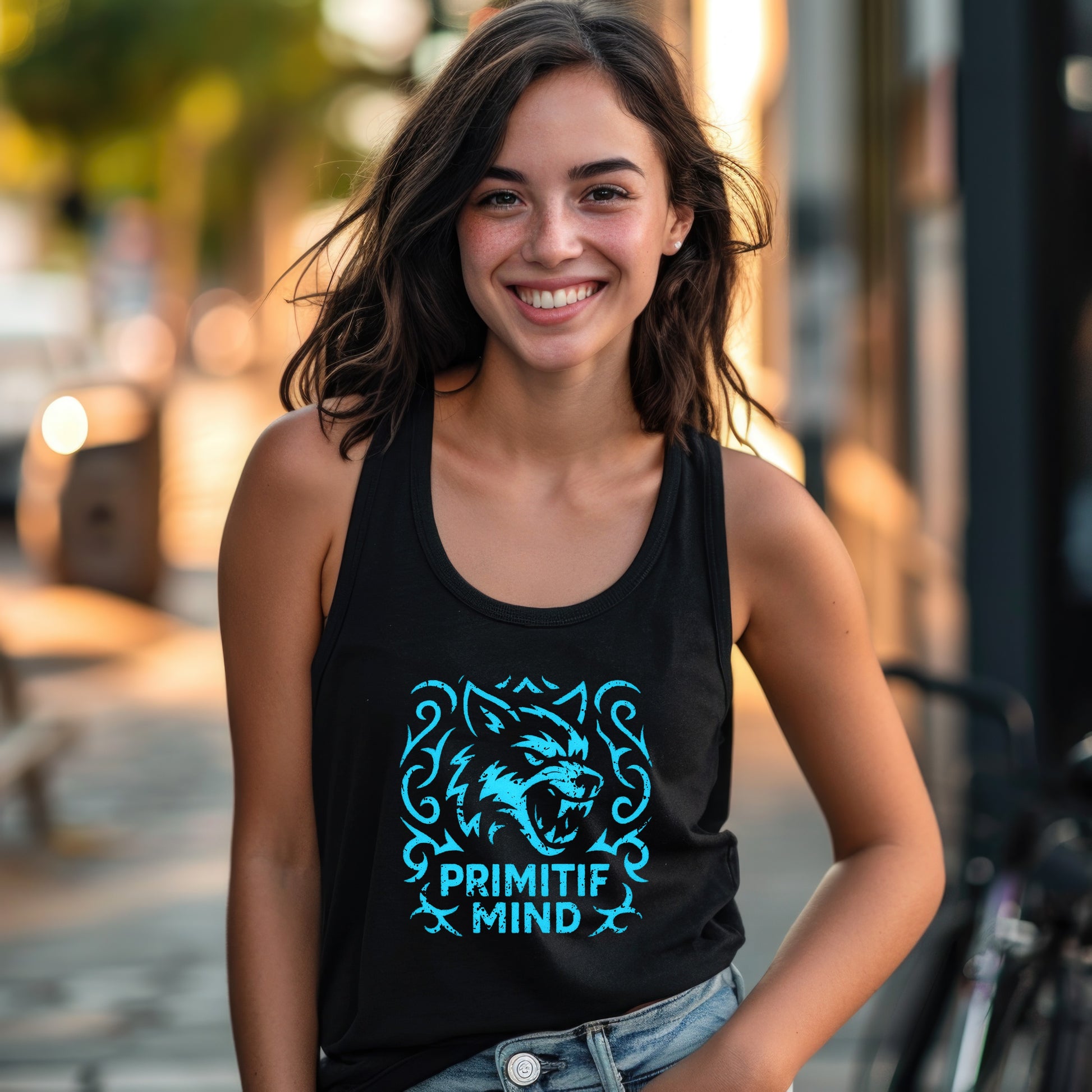 Primitif Mind Black Tank Top with Bold Graphic product type