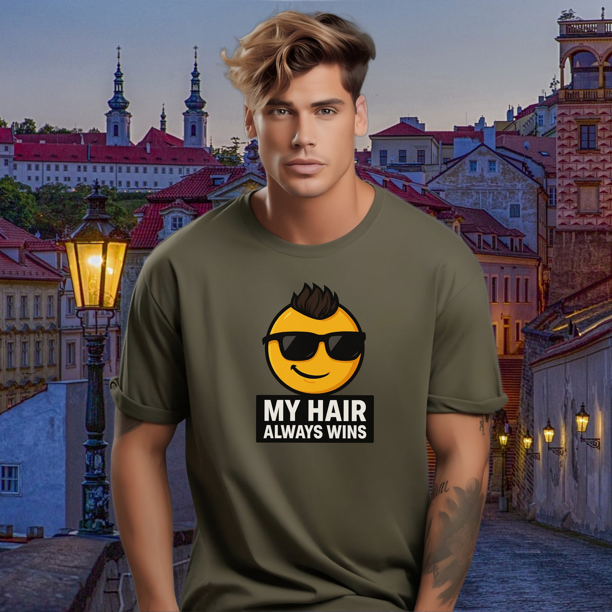My Hair Always Wins Trendy Graphic Tee product