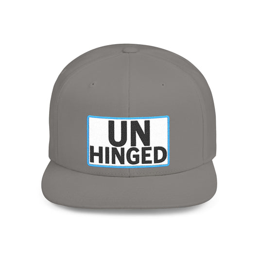 UNHINGED Embroidered Snapback Hat | Funny Statement Cap | Bold Streetwear Flat Bill | Dark Humor Gift