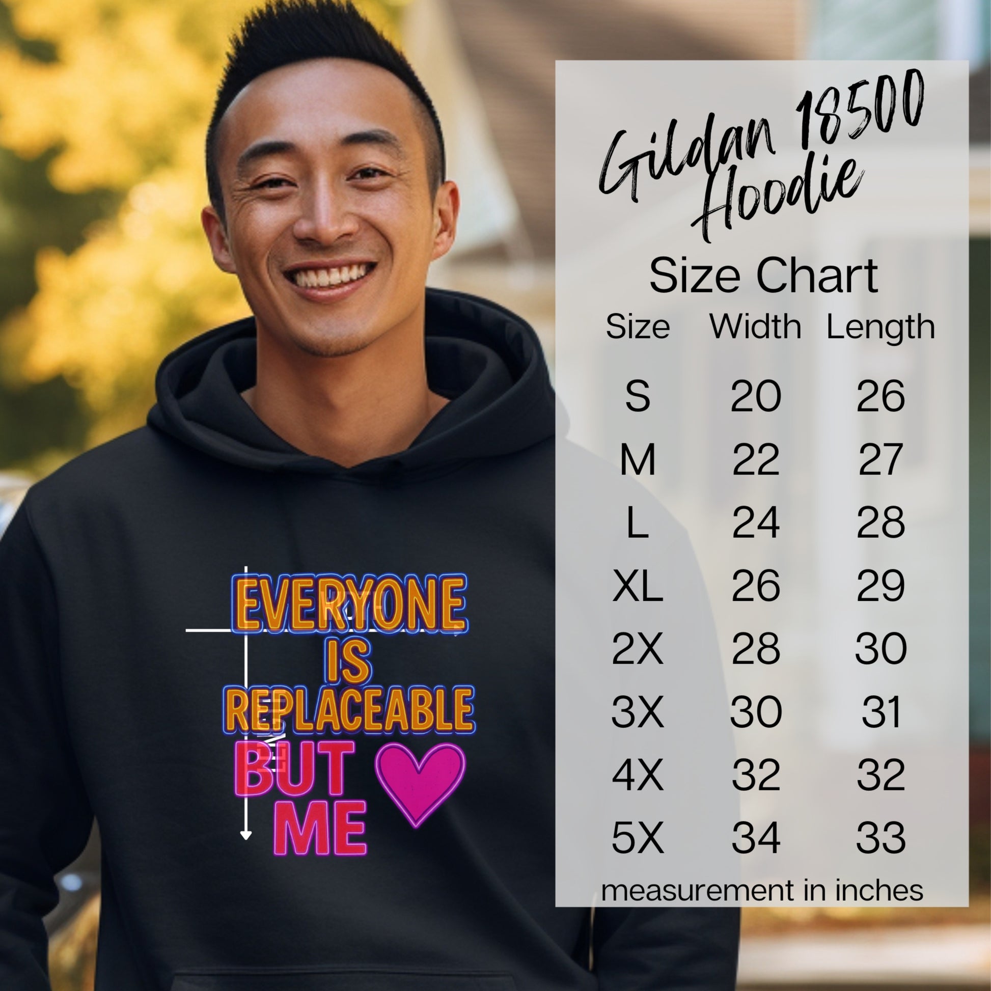 Everyone Is Replaceable But Me Gildan 18500 Hoodie product