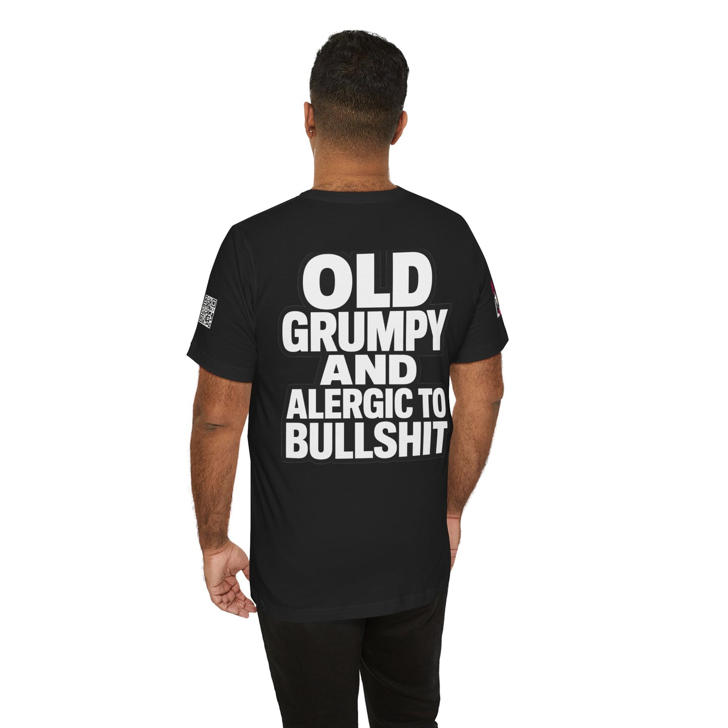 Old Grumpy & Allergic to Bullshit Graphic T-Shirt | Funny Sarcastic Tee
