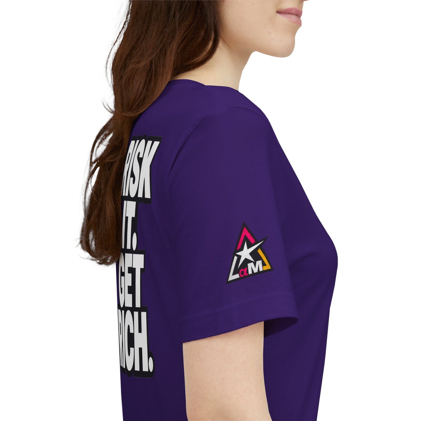 Risk It. Get Rich. – Bold Motivational Graphic Tee