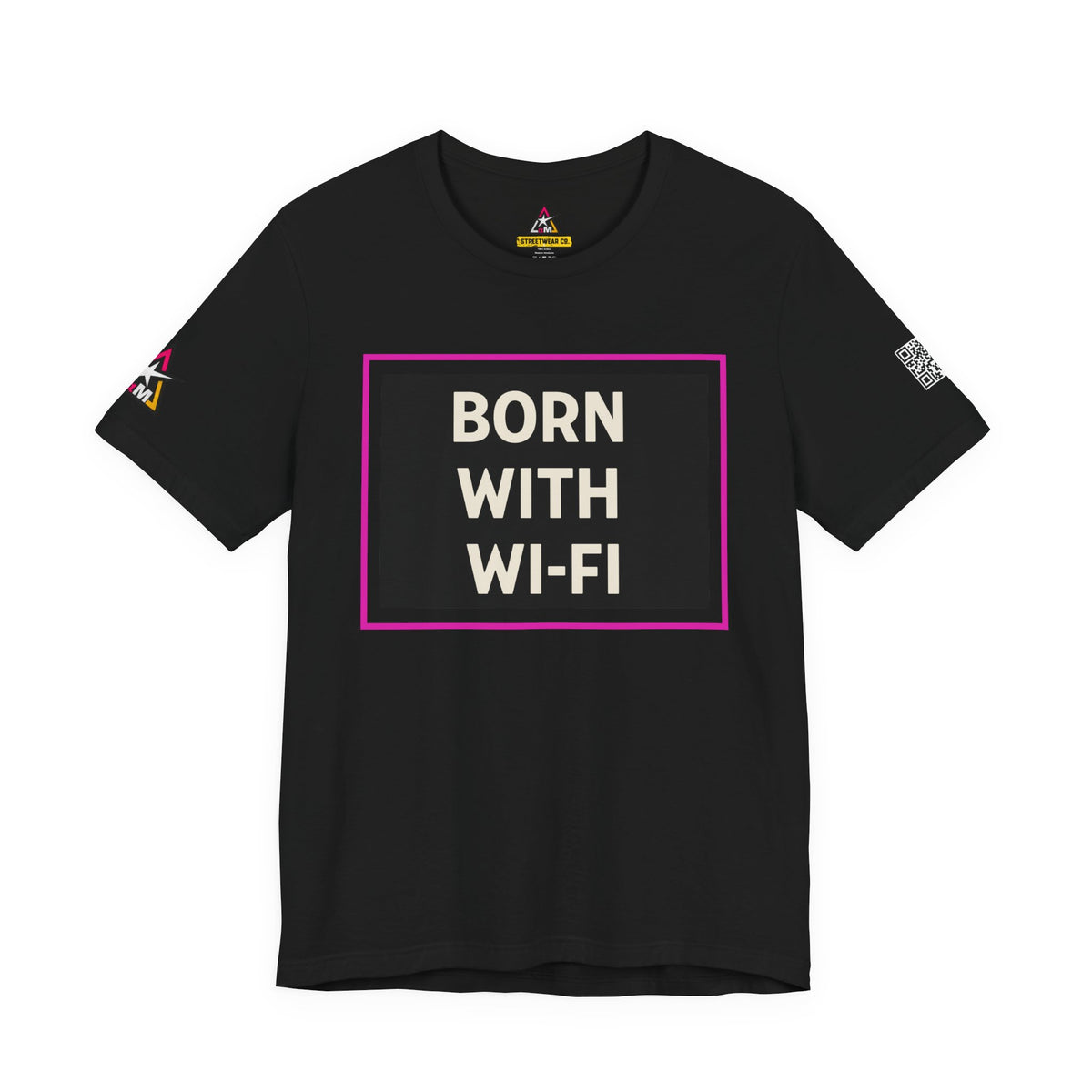 BORN WITH WI-FI | Funny Millennial Graphic Tee | Tech Humor Streetwear