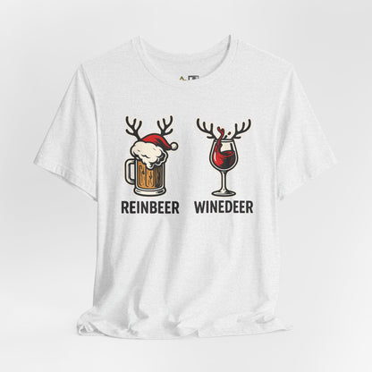 Reinbeer vs Winedeer – Unisex Bold Holiday Graphic Tee