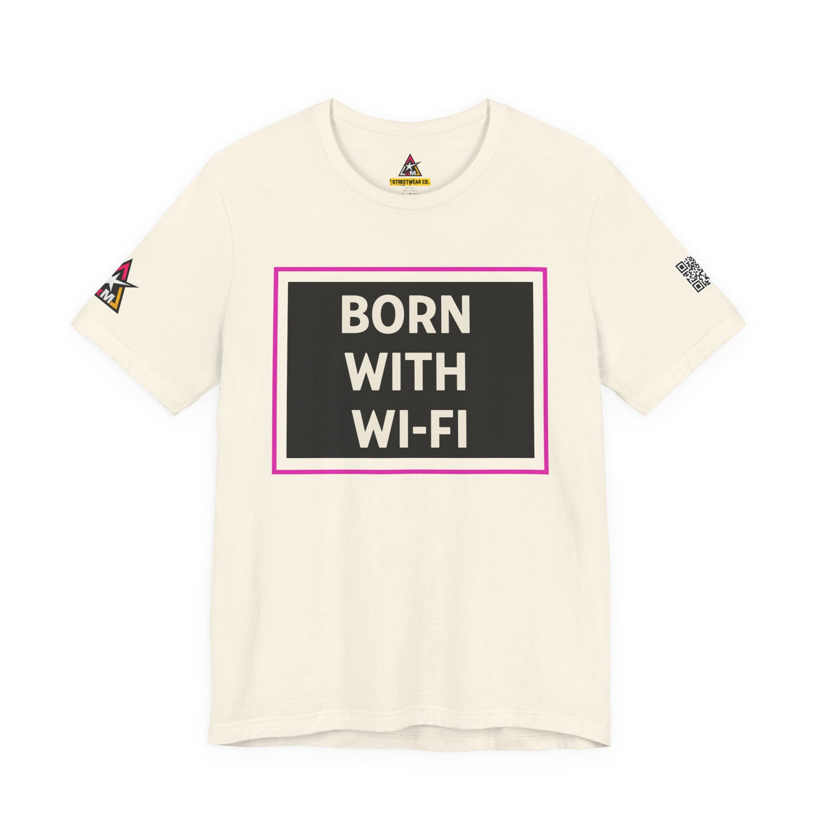 BORN WITH WI-FI | Funny Millennial Graphic Tee | Tech Humor Streetwear