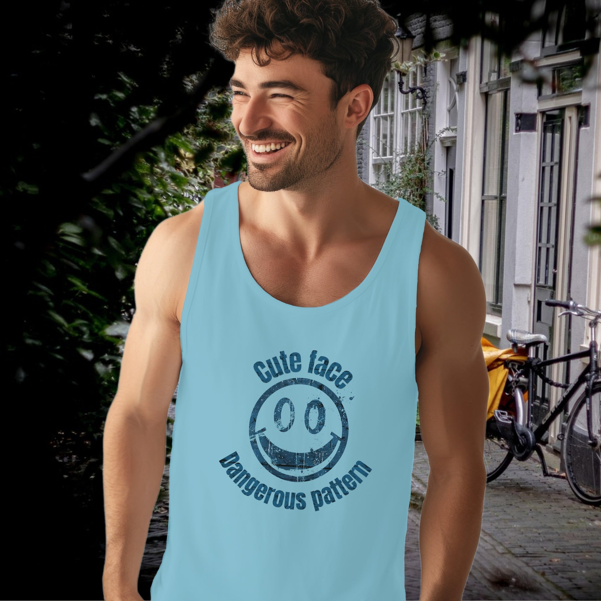 Cute Face Dangerous Pattern Graphic Tank product