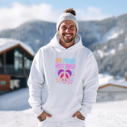 Vibrant Peace Symbol Do Porn Not War Hoodie product