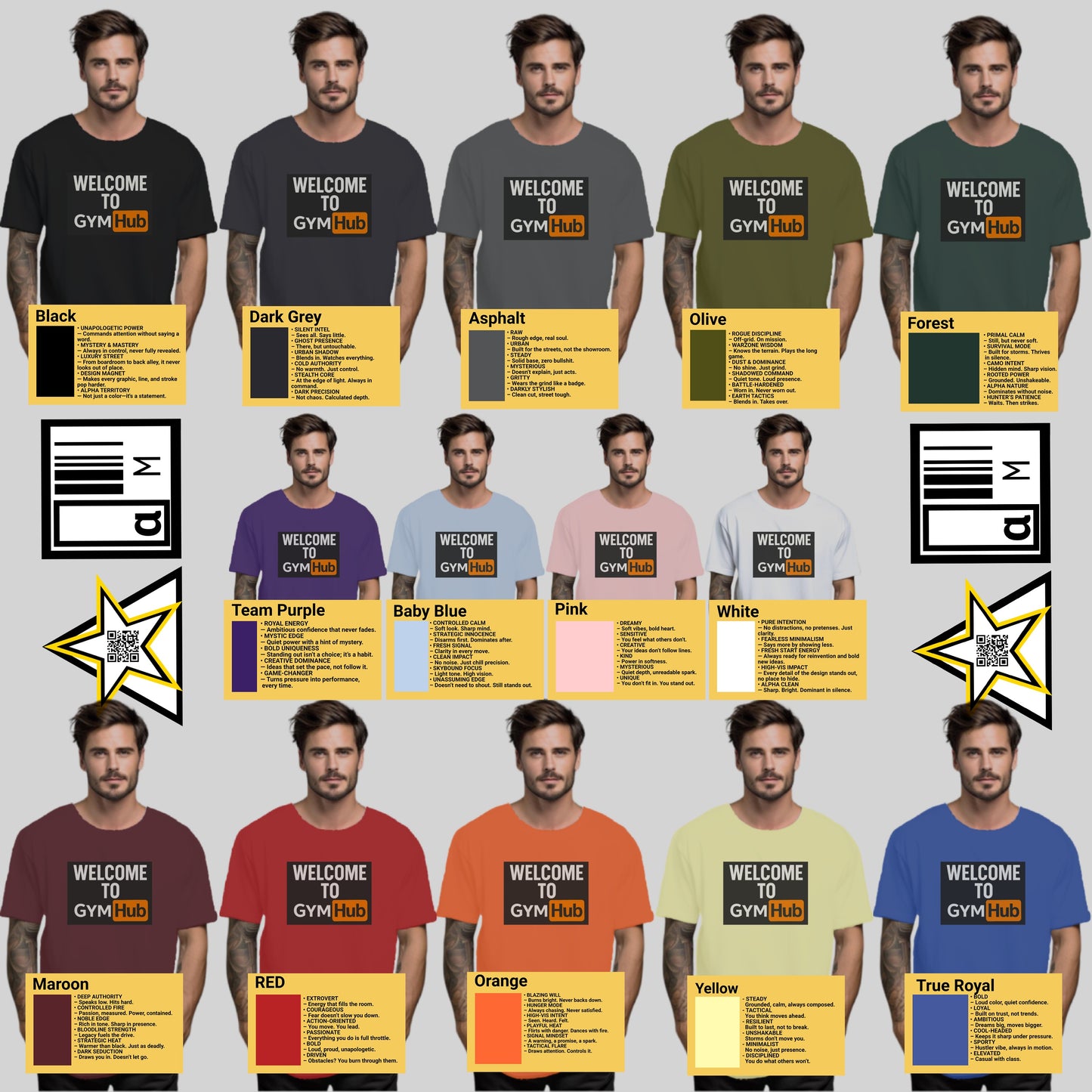 Welcome to Gym Hub Printed Tee Shirt product type