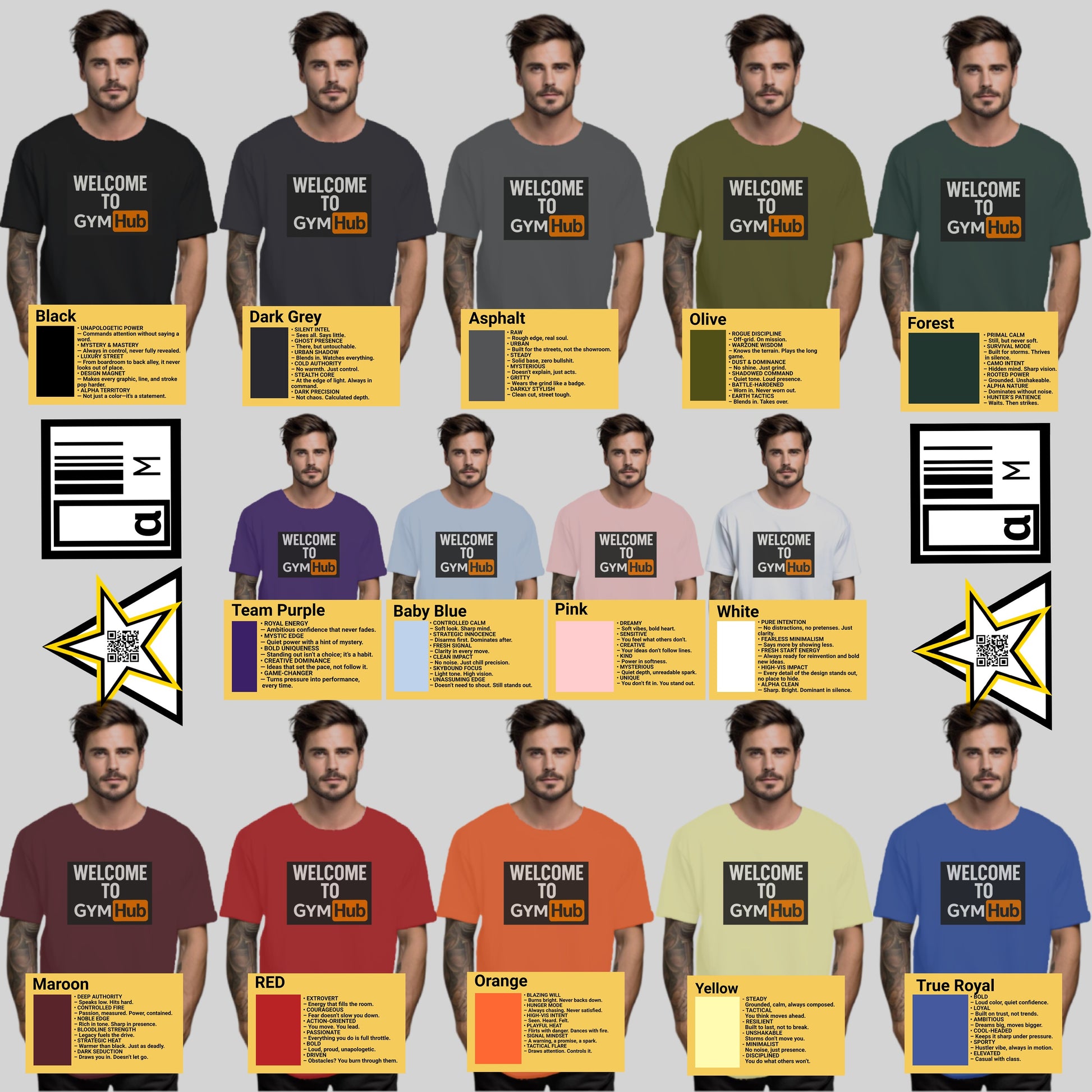 Welcome to Gym Hub Printed Tee Shirt product type