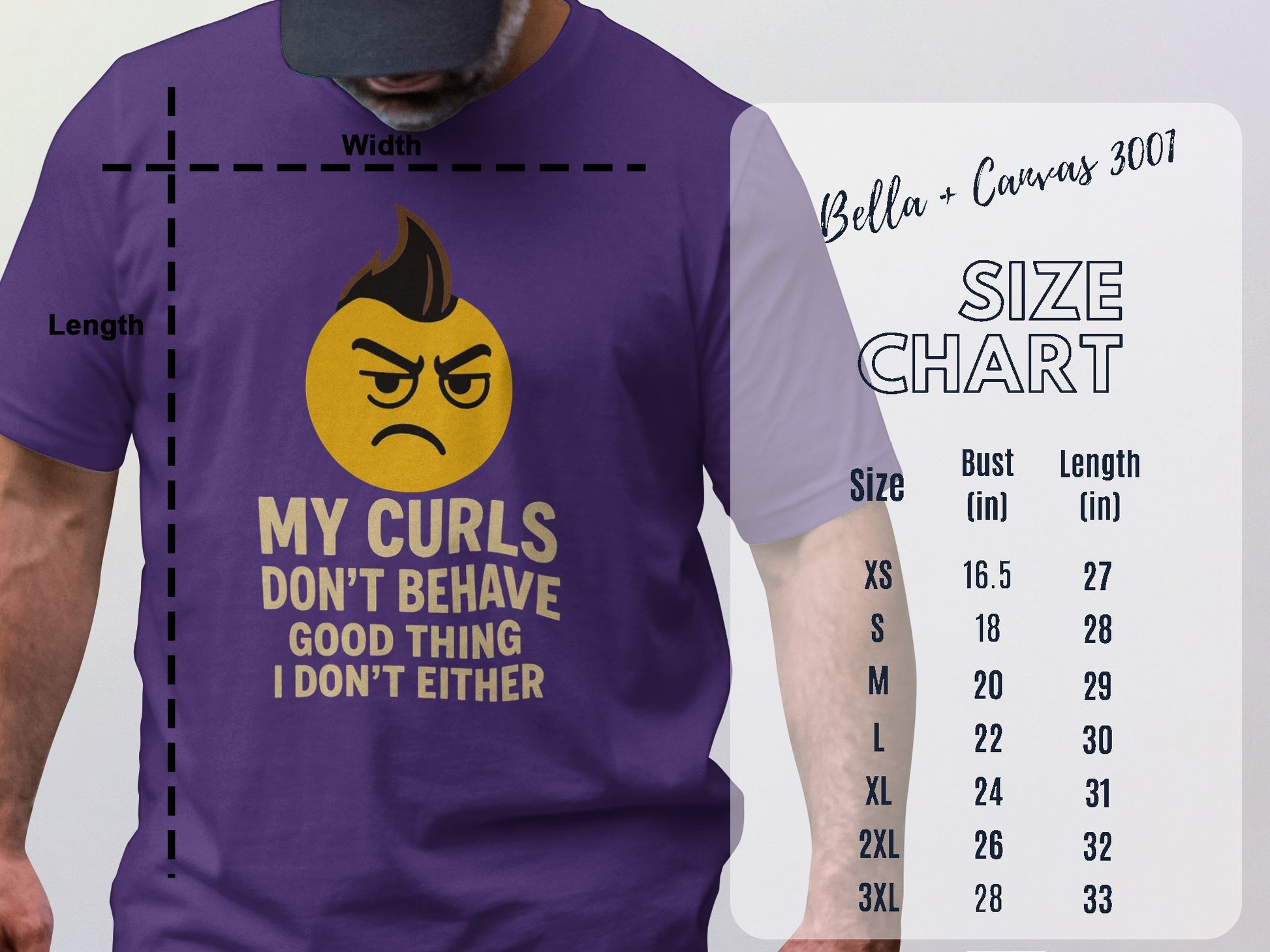 Angry Face Emoticon My Curls Don't Behave Shirt product