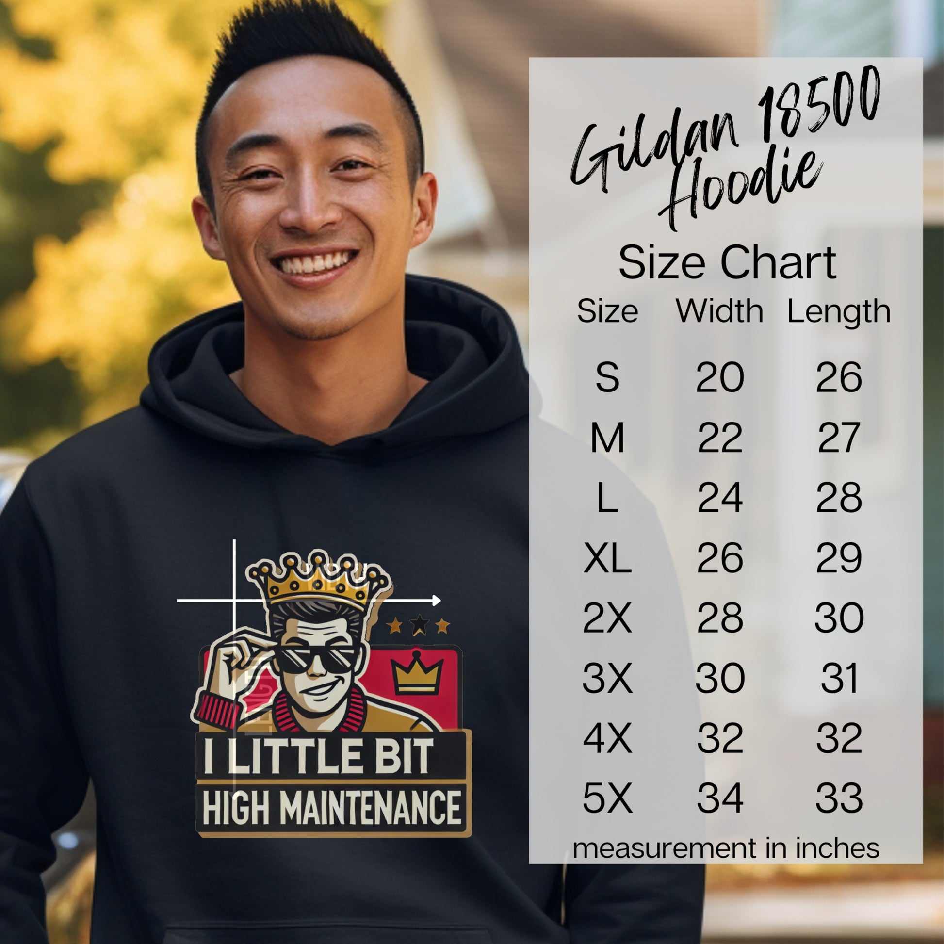 High Maintenance Graphic Gildan 18500 Hoodie product type