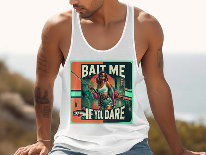 Bait Me If You Dare Fishing Graphic Tank Top product type