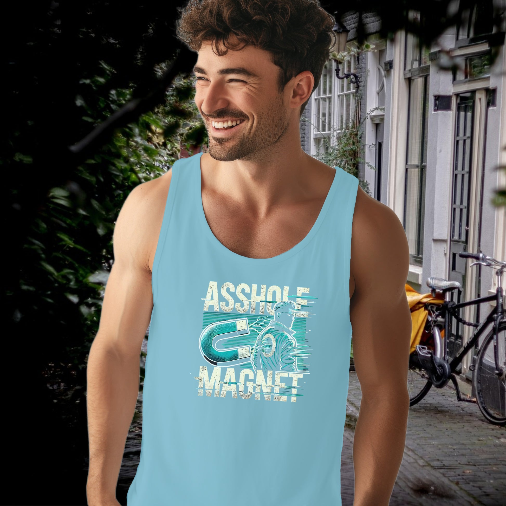 ASSHOLE MAGNET Casual Graphic Tank Top product type
