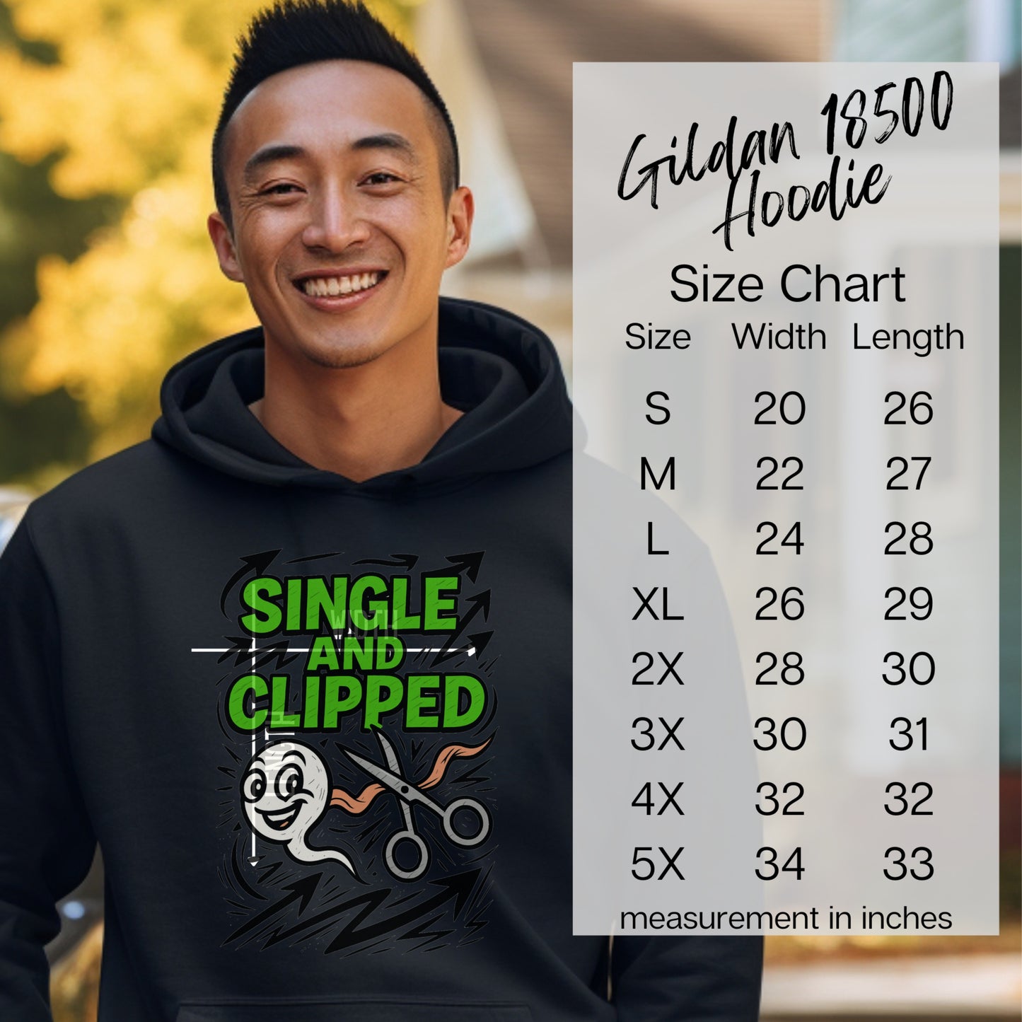 Single And Clipped Design Gildan 18500 Hoodie product type