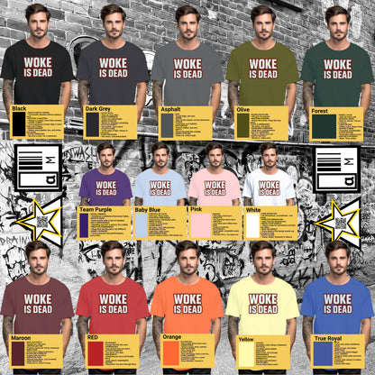 Woke Is Dead Statement Tee with Multiple Color Options