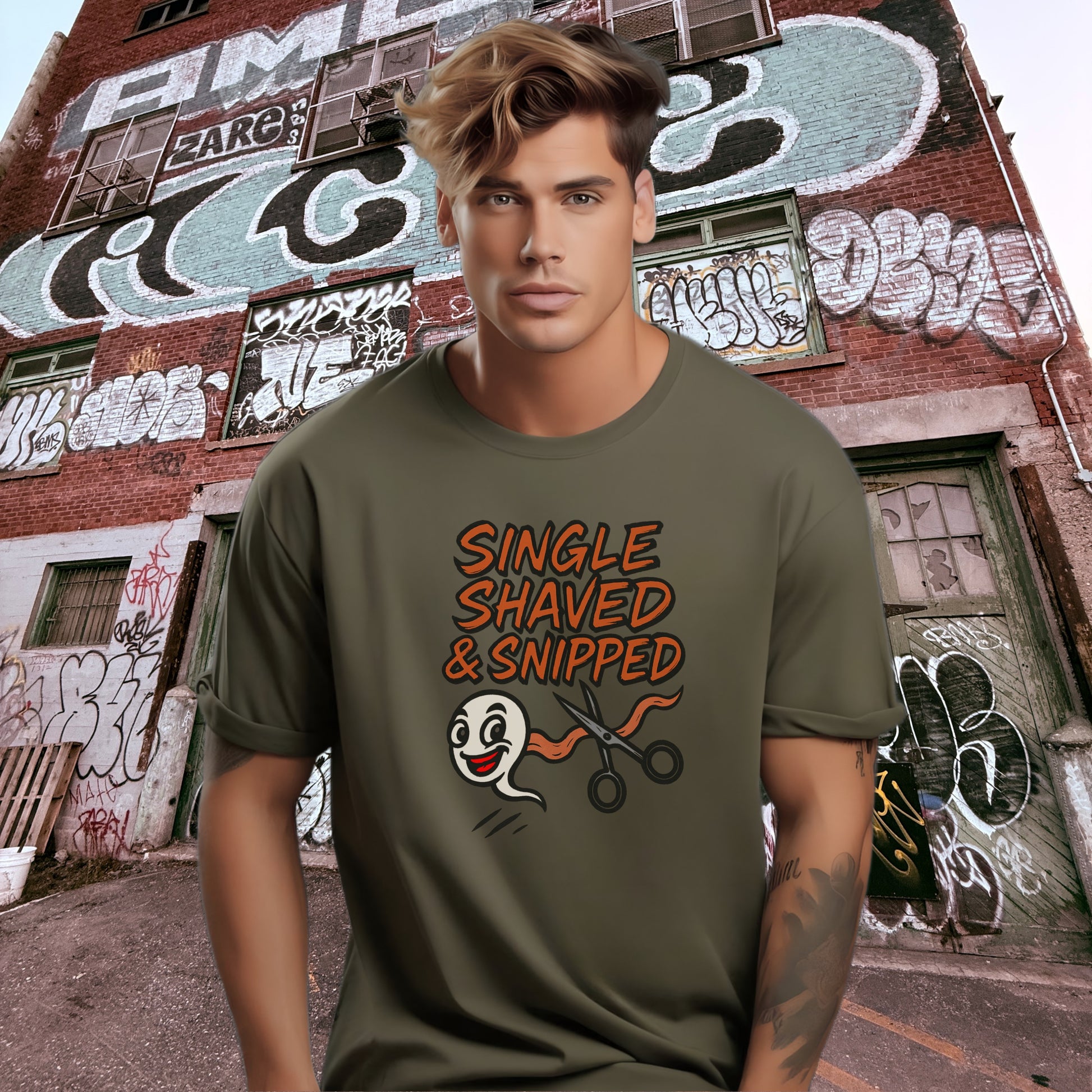 Single Shaved Snipped Graphic Tee Shirt product