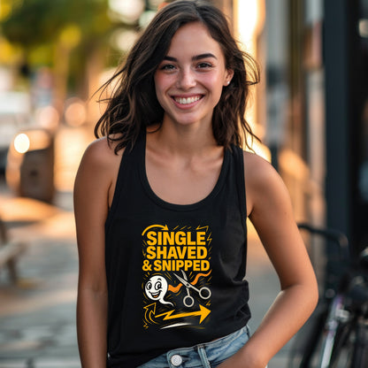 Single Shaved and Snipped Design Fun Tank Top Product