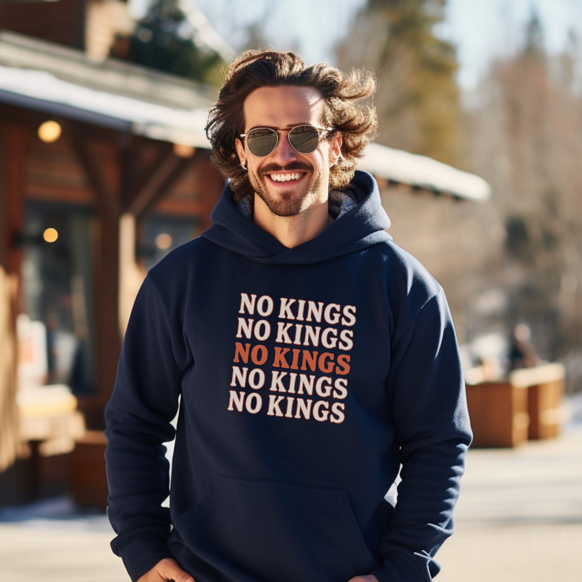 No Kings Hoodie Casual Wear for Everyday Style