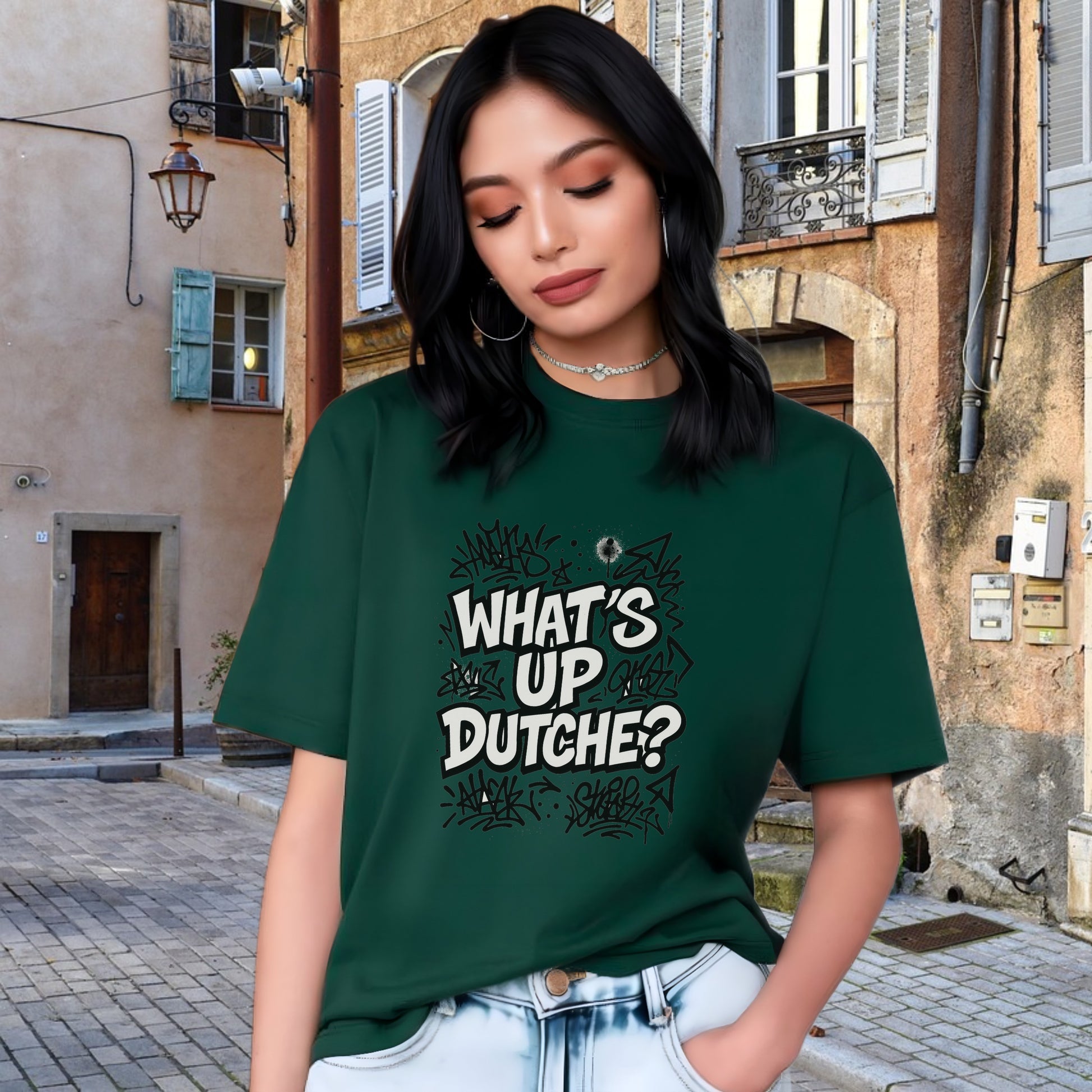 What's Up Dutche Graphic Print T-Shirt product