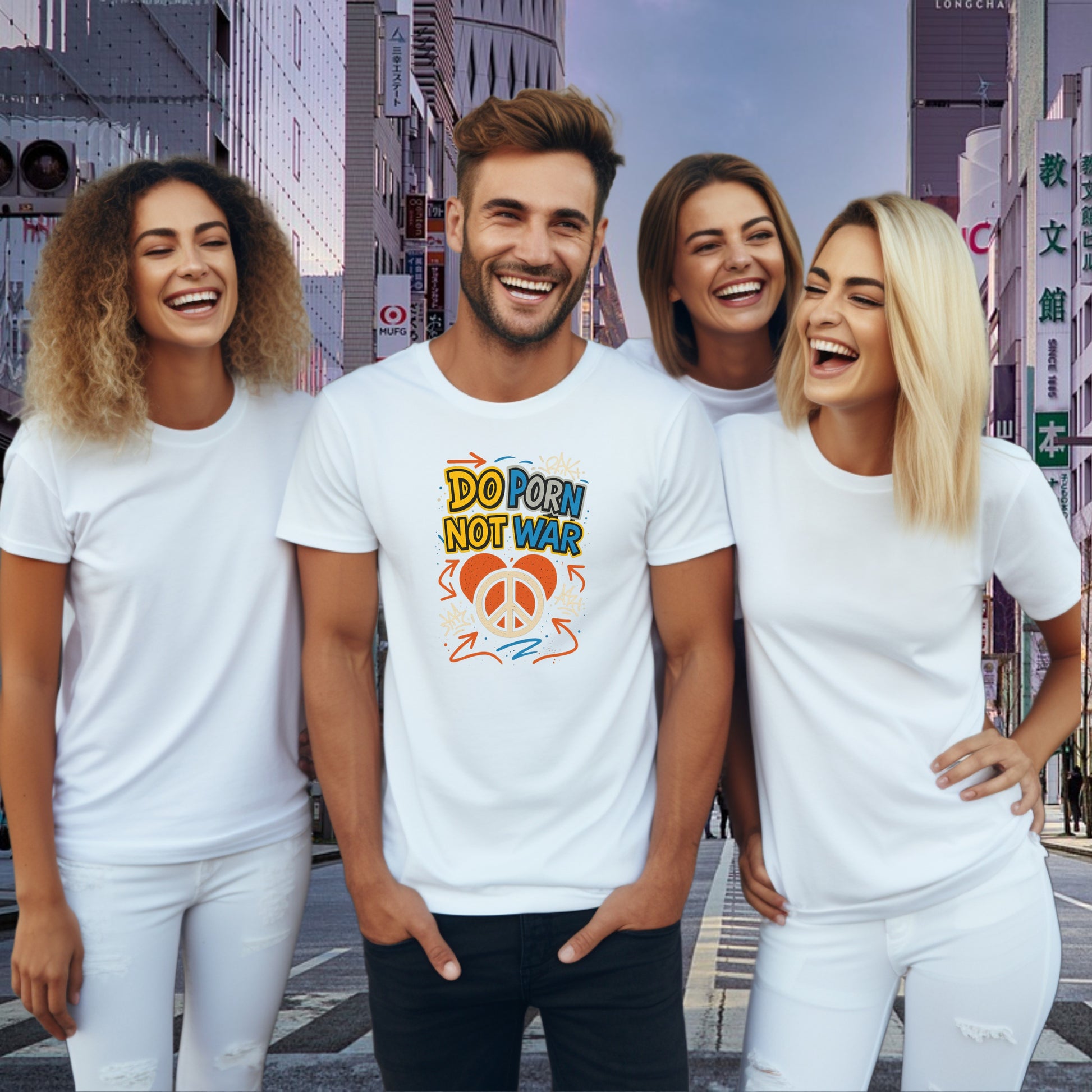Do Porn Not War Peace Symbol Graphic T-shirt product